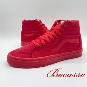 Vans red SK8-HI (Mono Canvas)